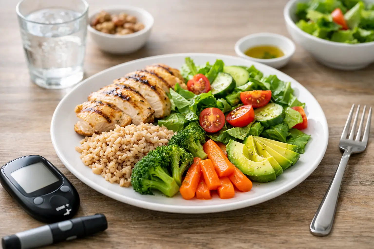 como montar prato para diabetico
